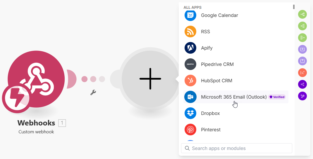 Microsoft 365 E-Mail (Outlook)-Aktion hinzufügen