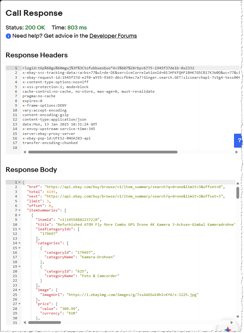 Ergebnis der Artikelsuche