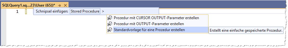 Auswahl der Schnipsel einer Kategorie